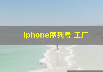 iphone序列号 工厂